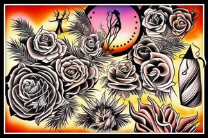 Sunset tattoo idea