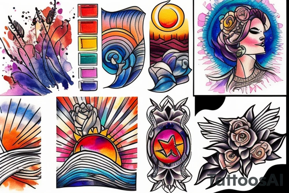 Sunset tattoo idea