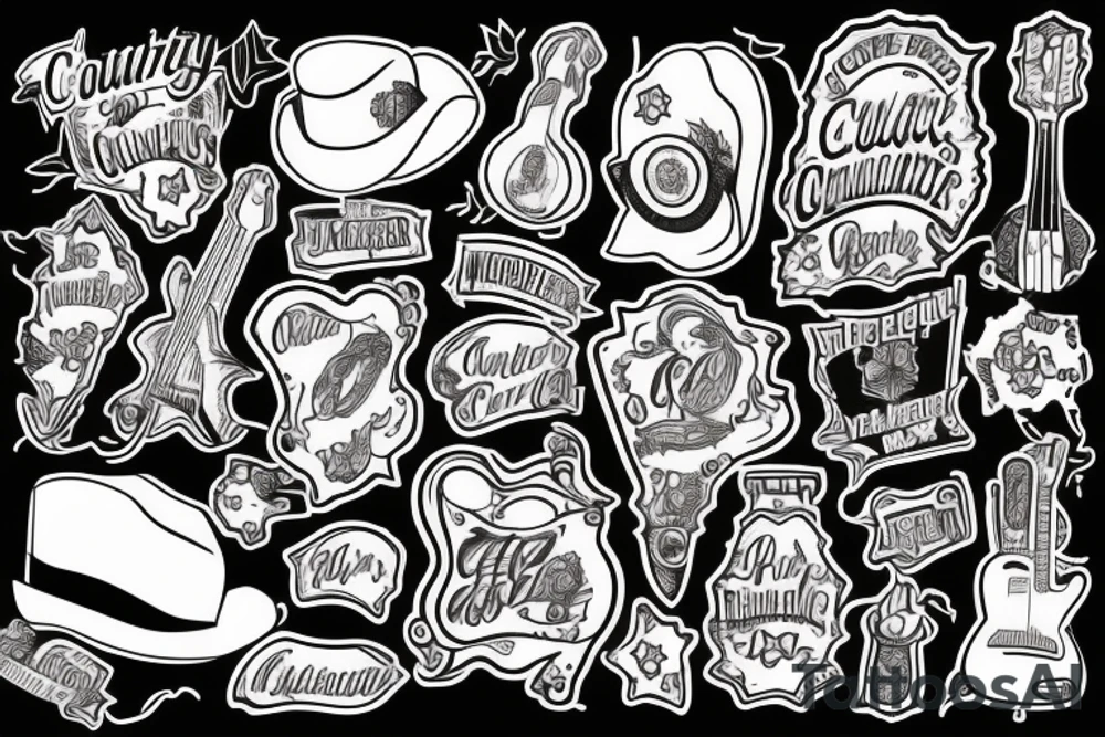 Country music tattoo idea
