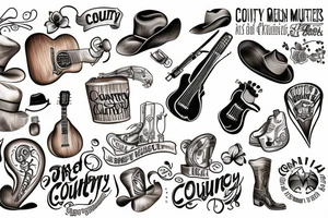 Country music tattoo idea
