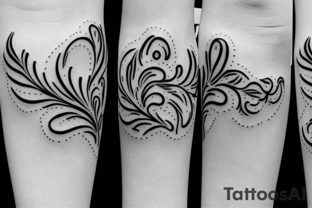 the phrase "no pain" in cursive tattoo idea