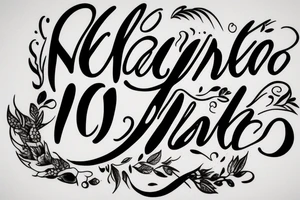 a quote saying "no pain" in cursive tattoo idea