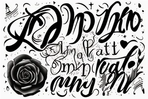 a quote saying "no pain" in cursive tattoo idea