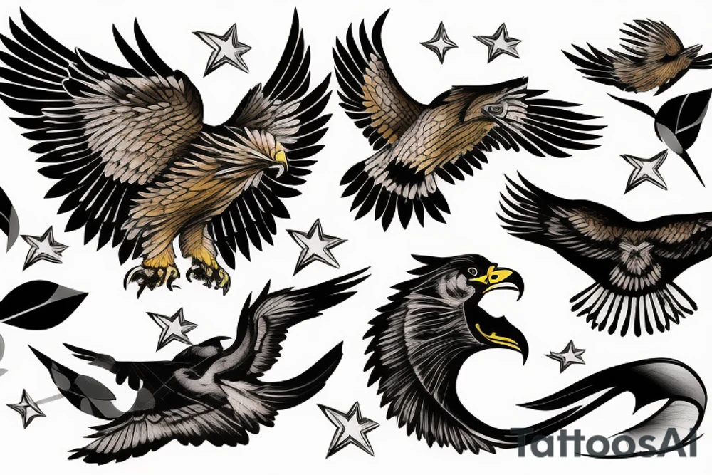 Golden eagle tattoo idea
