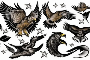 Golden eagle tattoo idea