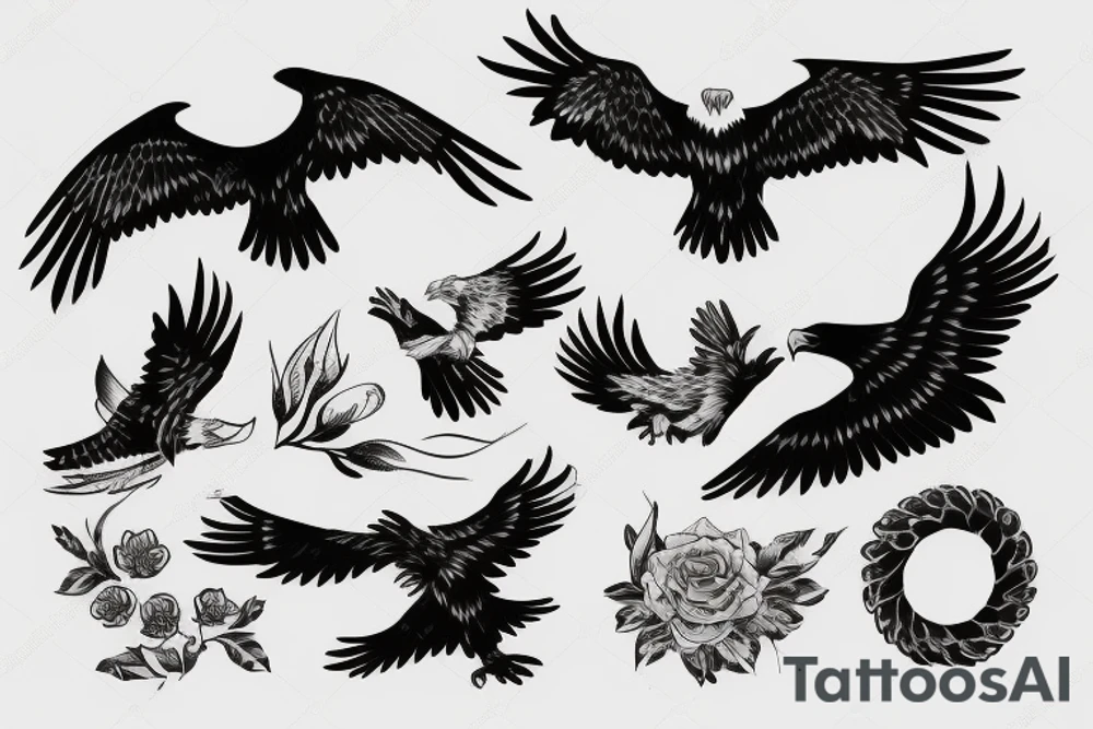 Golden eagle tattoo idea