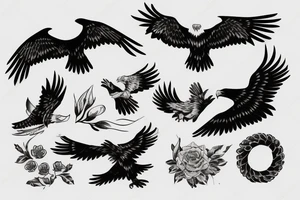 Golden eagle tattoo idea