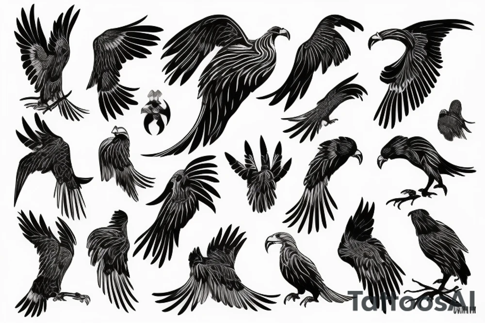 Golden eagle tattoo idea