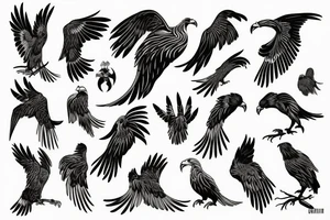 Golden eagle tattoo idea