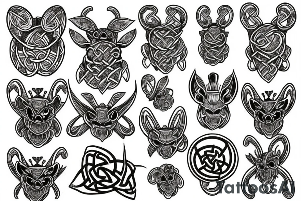 celtic bee tattoo idea