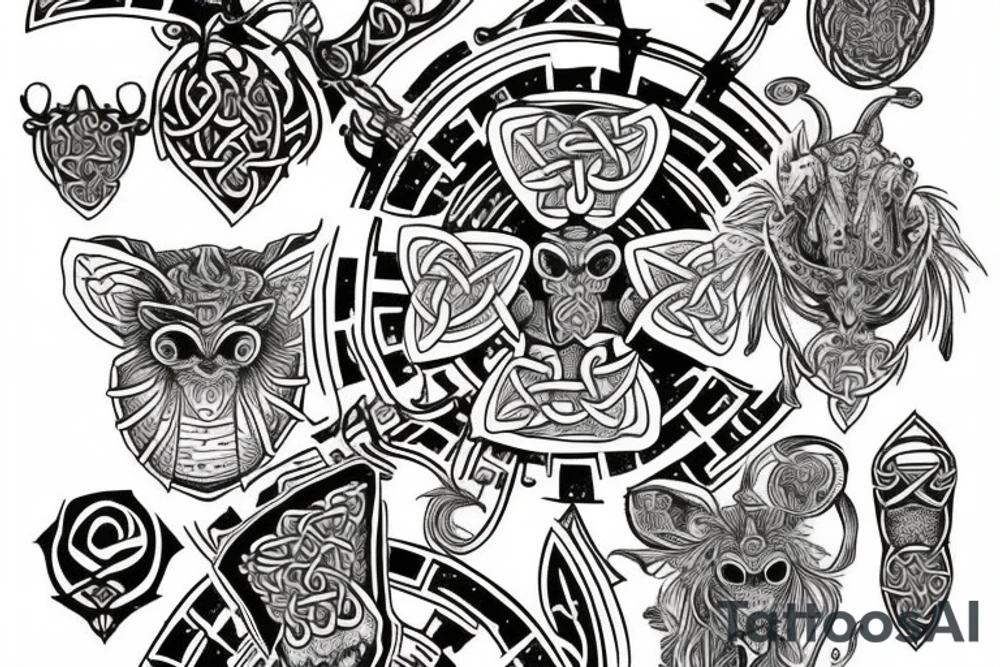 celtic bee tattoo idea
