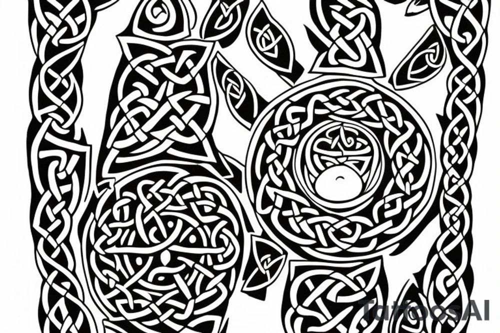 simple celtic bee tattoo idea