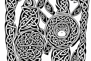 simple celtic bee tattoo idea