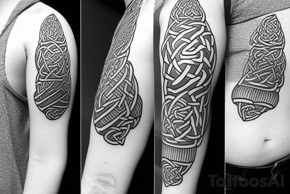 simple celtic bee tattoo idea