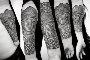 small 
simple celtic bee tattoo idea