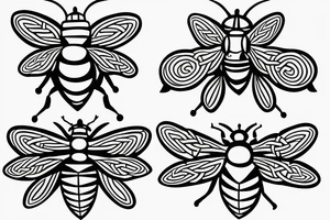 small basic
simple celtic bee tattoo idea