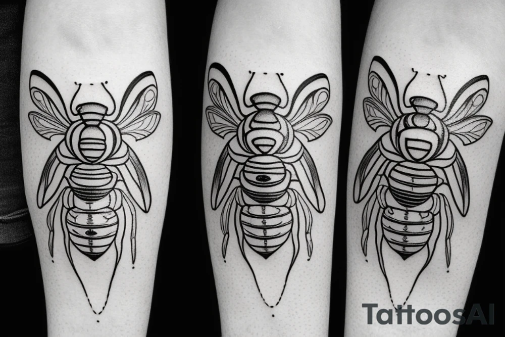 small basic
simple celtic bee tattoo idea