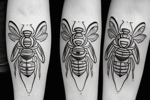 small basic
simple celtic bee tattoo idea