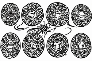 small basic
bee inside a celtic circle tattoo idea