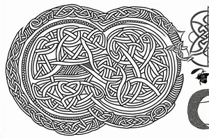 small basic
bee inside an even celtic circle tattoo idea