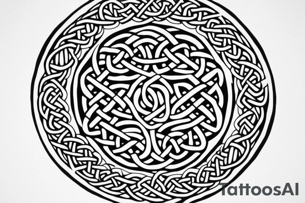 small basic
bee inside an even celtic circle tattoo idea