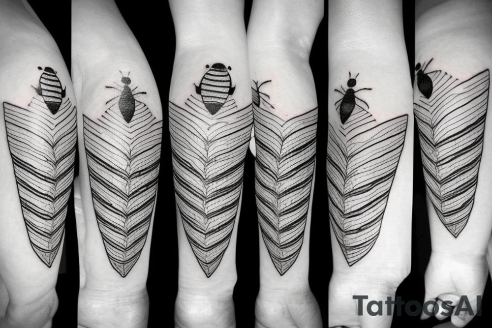 small basic bee tattoo idea