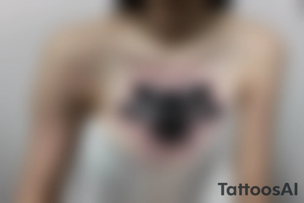 small symmetrical basic bee tattoo idea