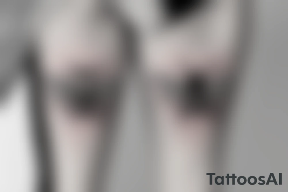 small symmetrical basic bee no shading tattoo idea