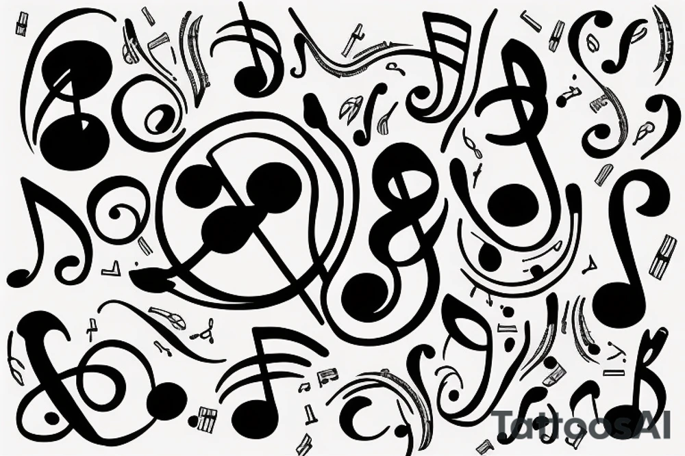 music clef tattoo idea