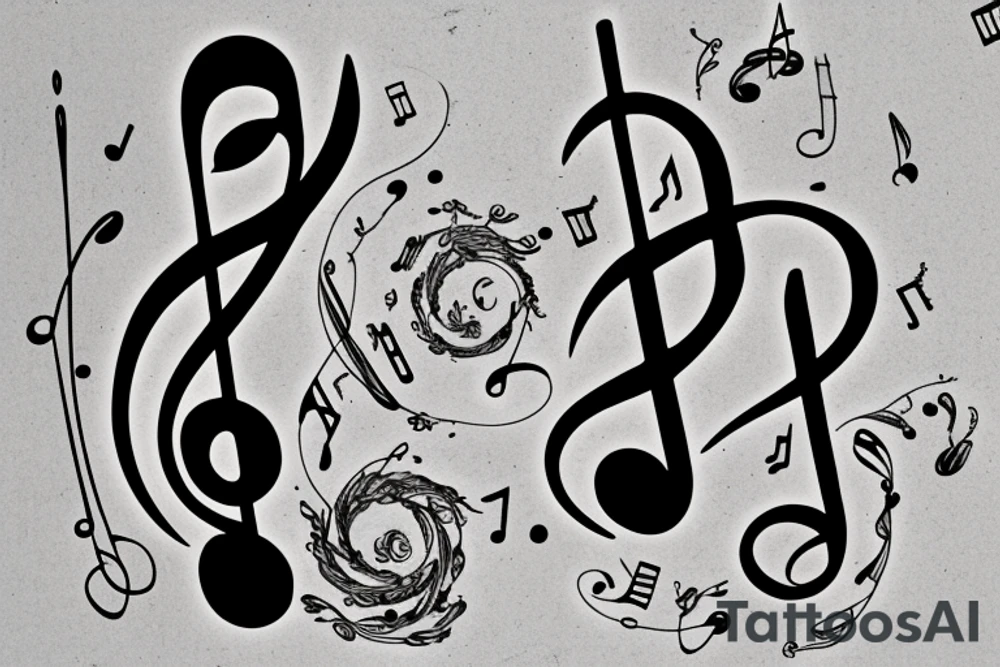 music clef tattoo idea