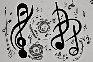 music clef tattoo idea