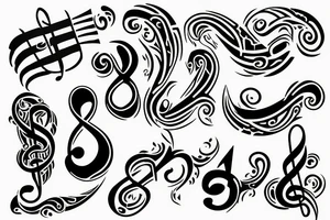 music clef tattoo idea
