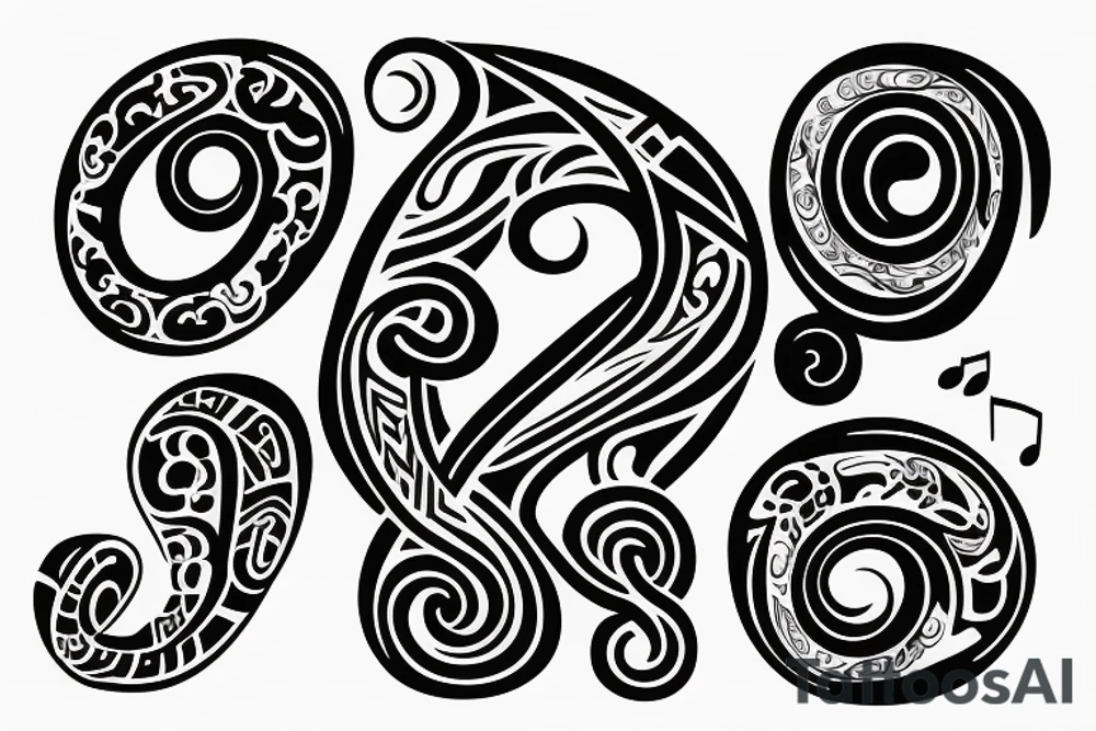 simple music clef tattoo idea