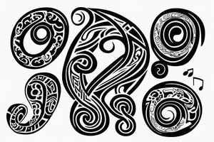 simple music clef tattoo idea