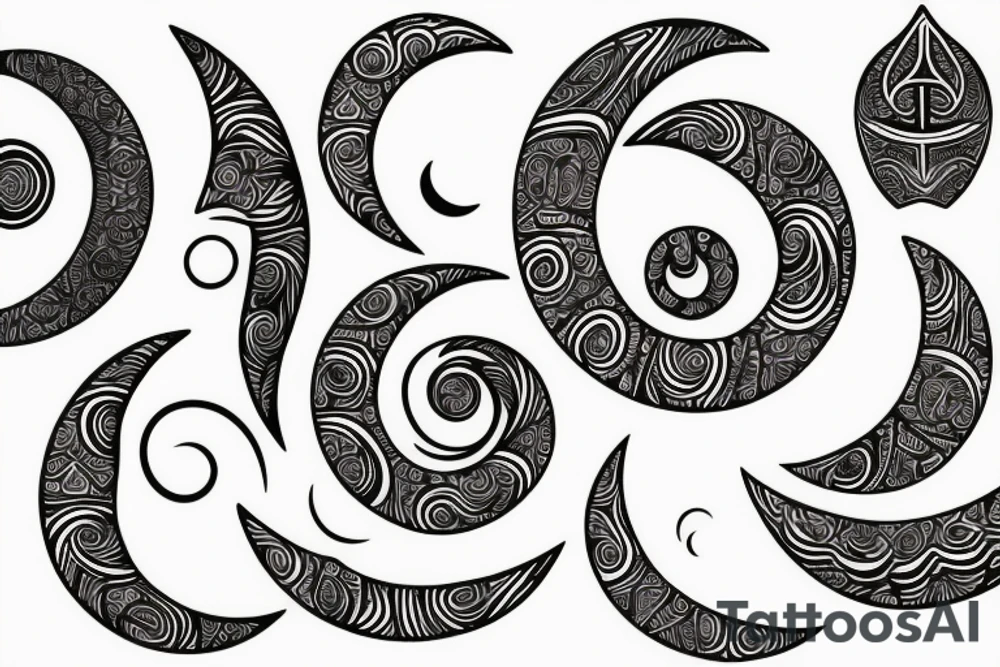 simple crescent moon tattoo idea