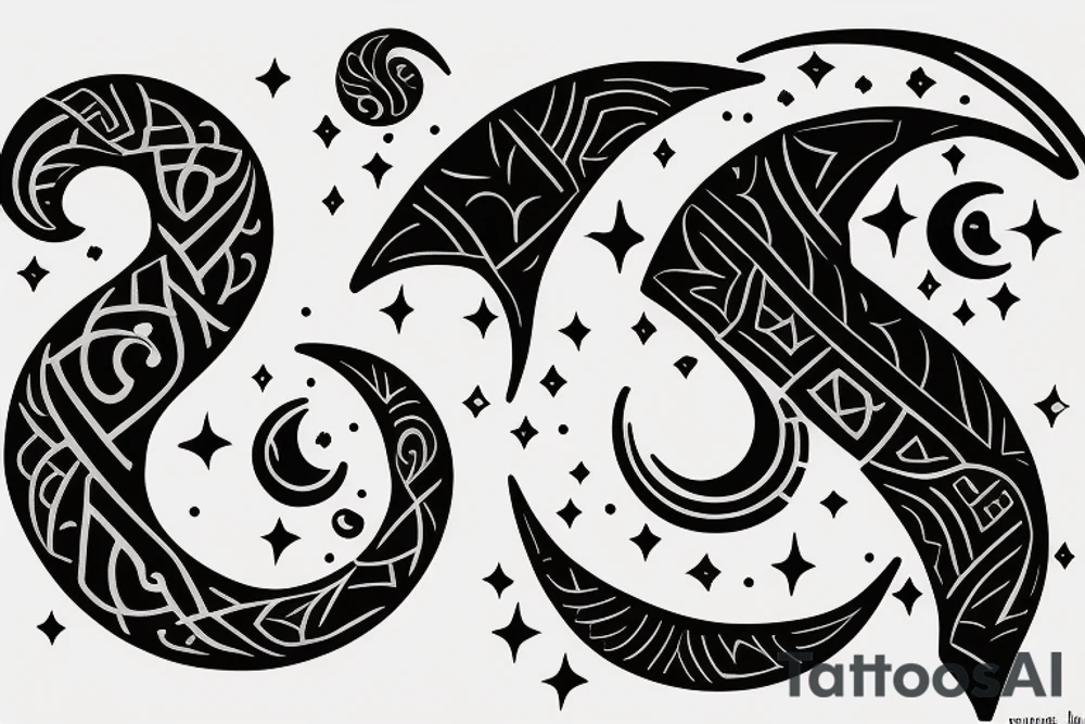 simple crescent moon tattoo idea