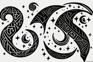 simple crescent moon tattoo idea