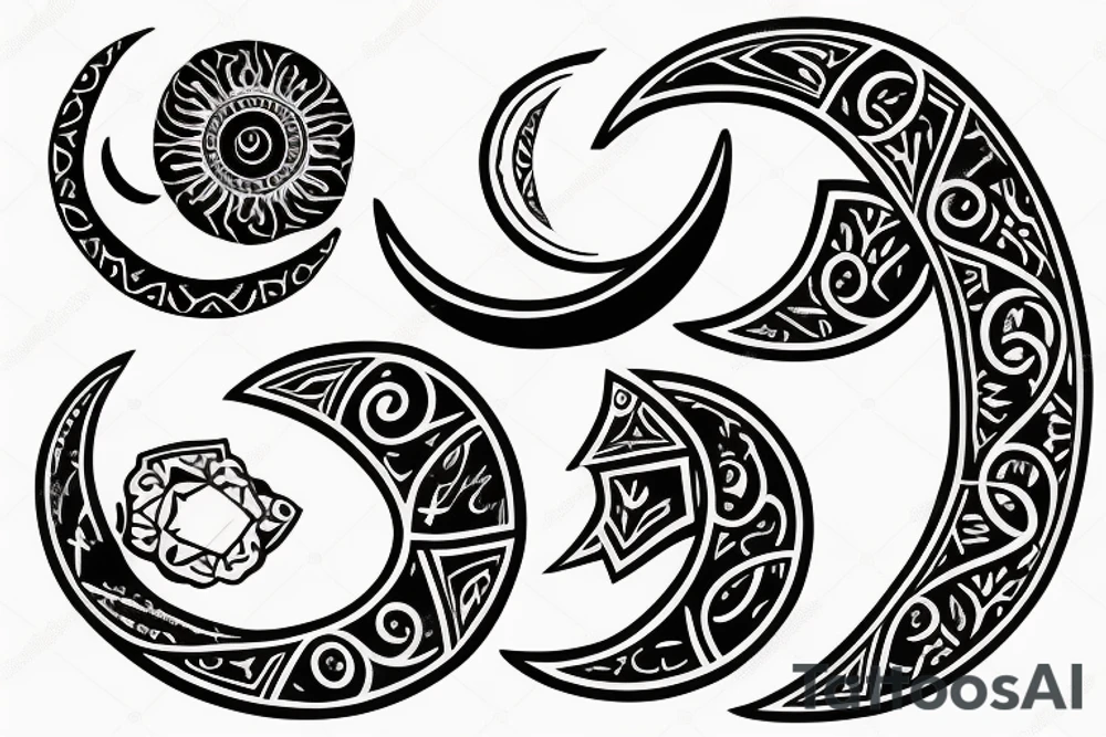 simple basic 
crescent moon tattoo idea