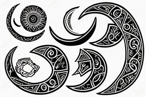 simple basic 
crescent moon tattoo idea