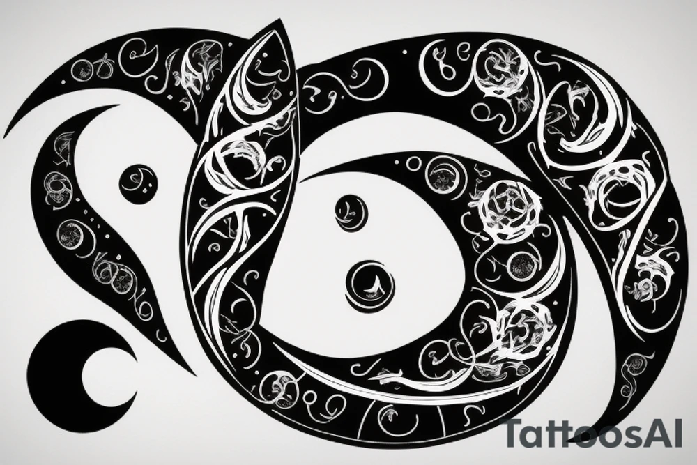 simple basic 
crescent moon tattoo idea
