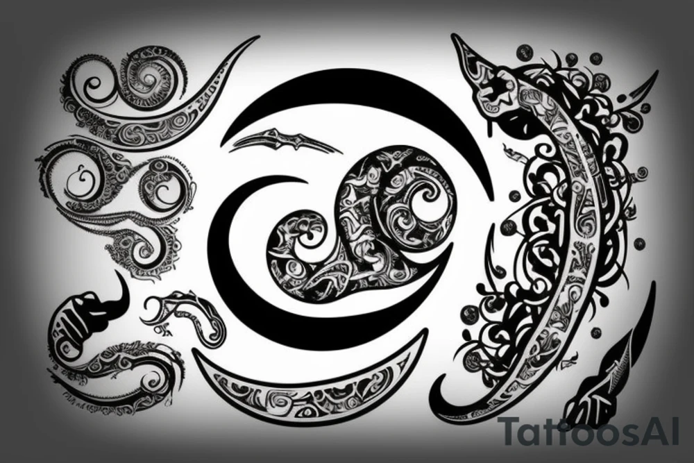 simple basic 
crescent moon tattoo idea