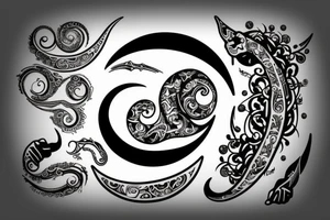 simple basic 
crescent moon tattoo idea