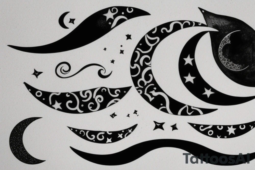simple basic 
crescent moon tattoo idea