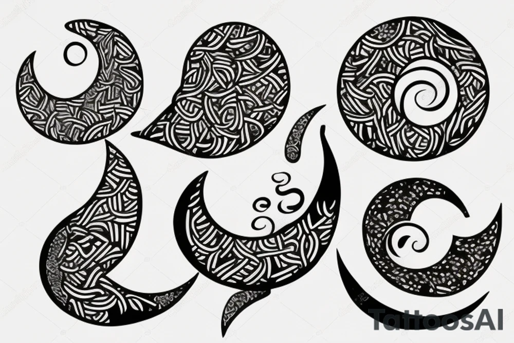simple basic 
crescent moon tattoo idea