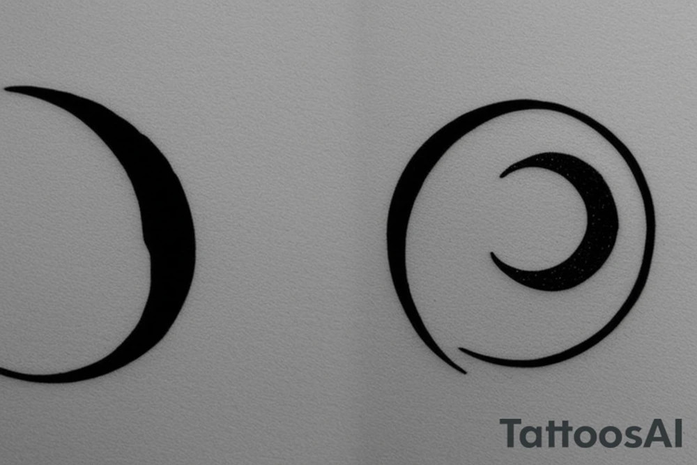 simple basic 
crescent moon tattoo idea