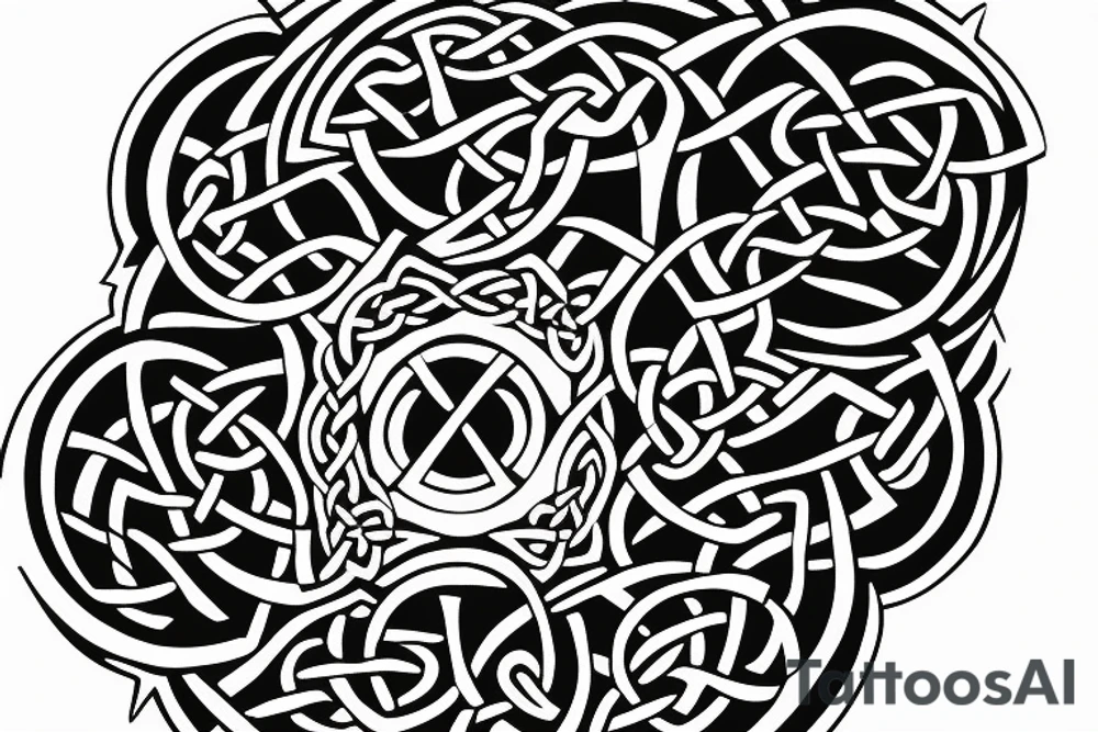 simple basic 
celtic bee tattoo idea