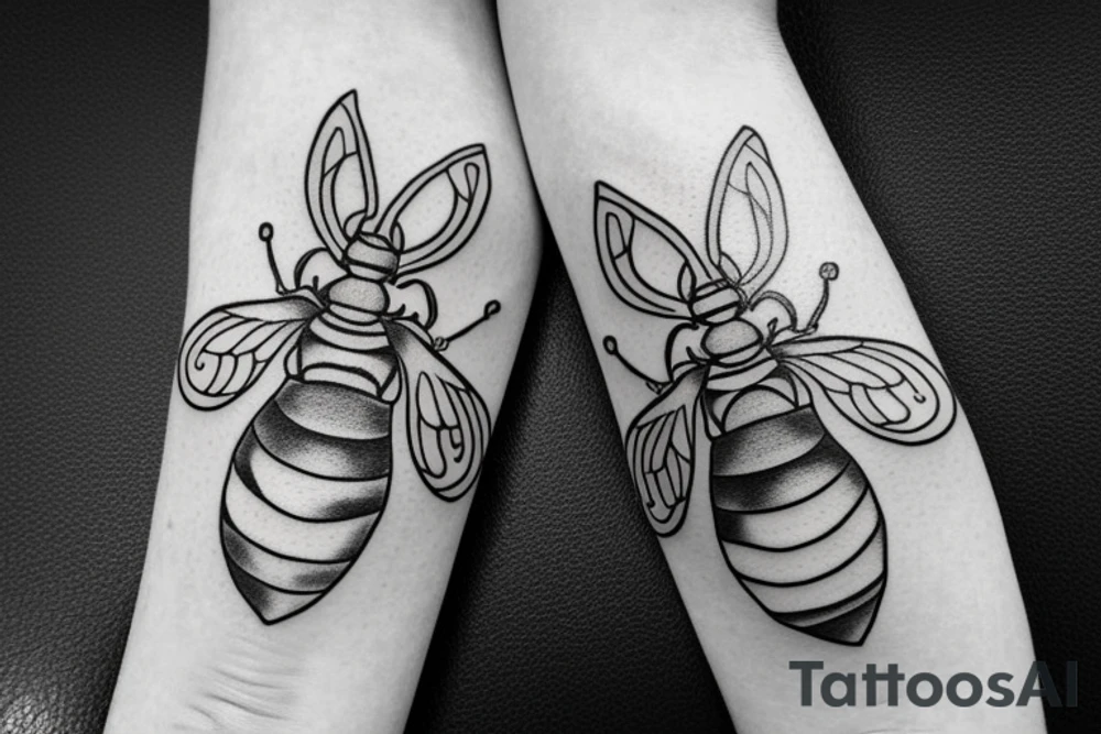 simple basic 
celtic bee tattoo idea