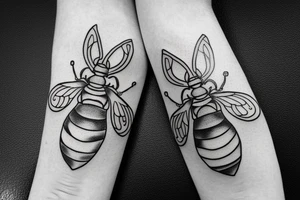simple basic 
celtic bee tattoo idea