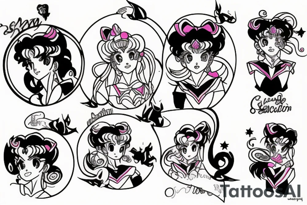 sailor moon tattoo idea