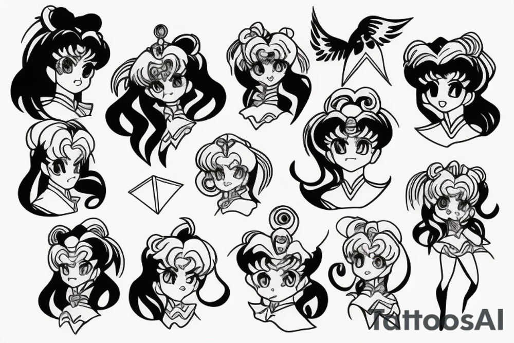 sailor moon tattoo idea